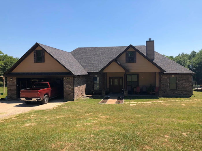 Roof replacement in progress on Tyler, TX home