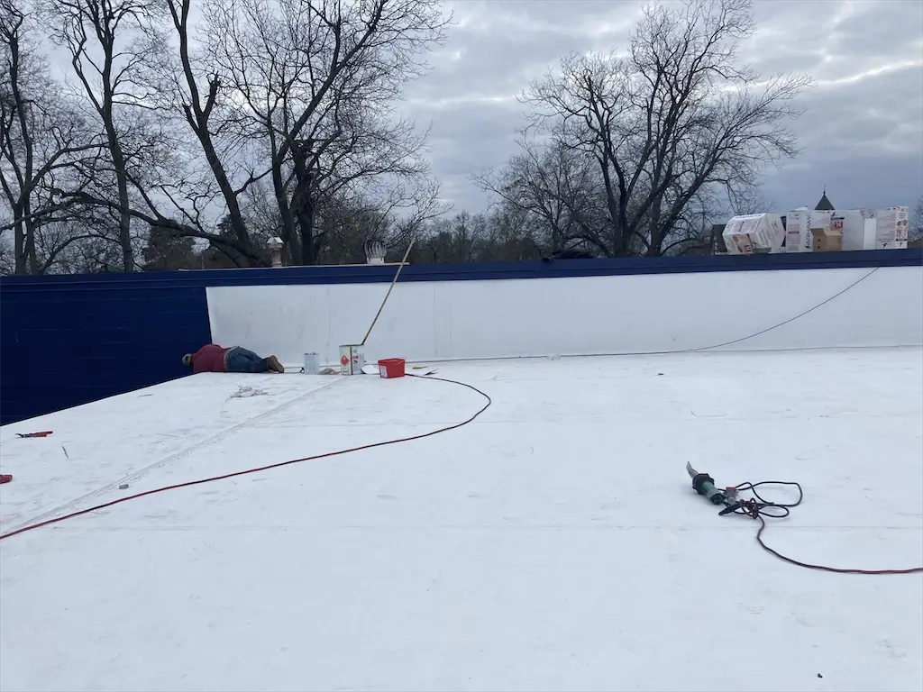 Professional roof repair by Redline Roofing