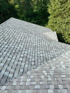 view of a roof from the top