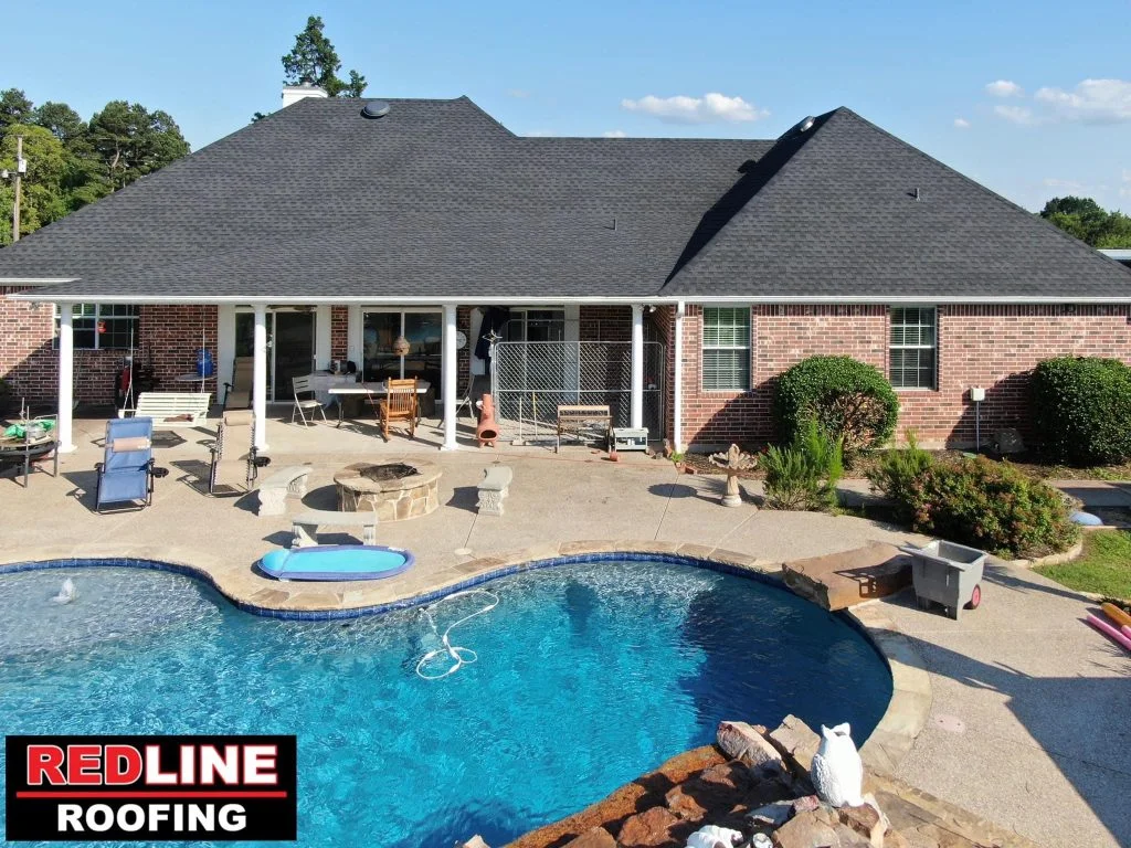 residential roof installation in Tyler, Texas by Redline Roofing