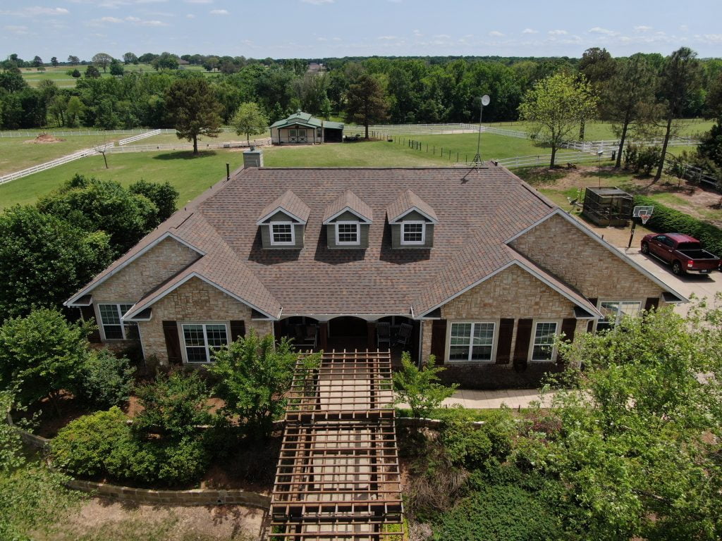 residential roof installation in Tyler, Texas by Redline Roofing